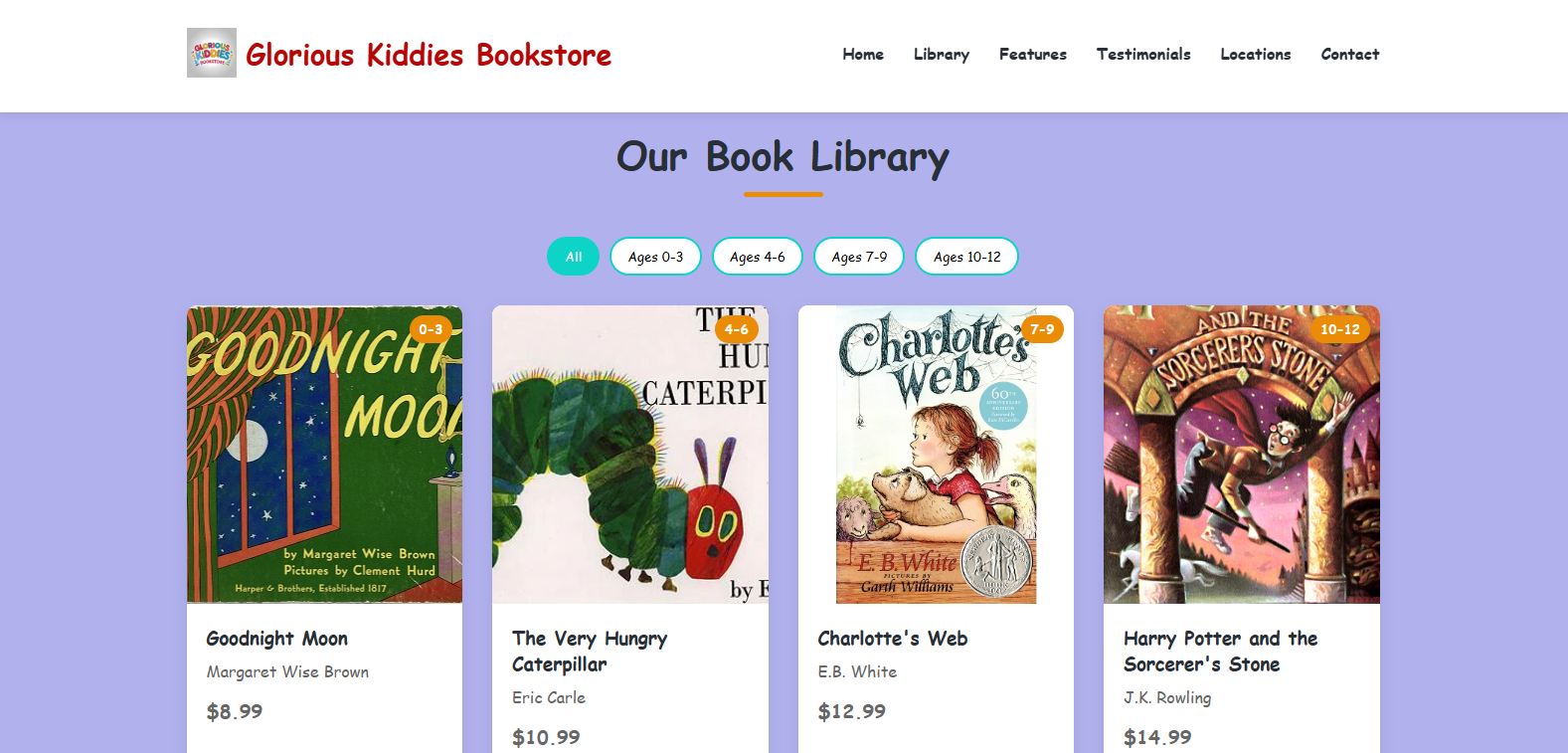 Glorious Kiddies Bookstore Library
