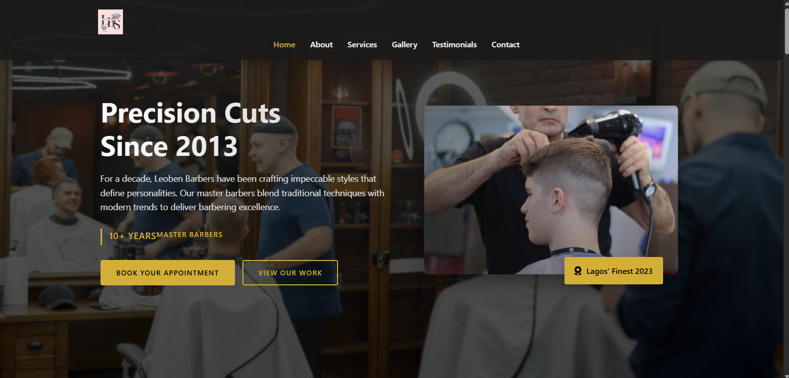 Landing Page for a Restaurant